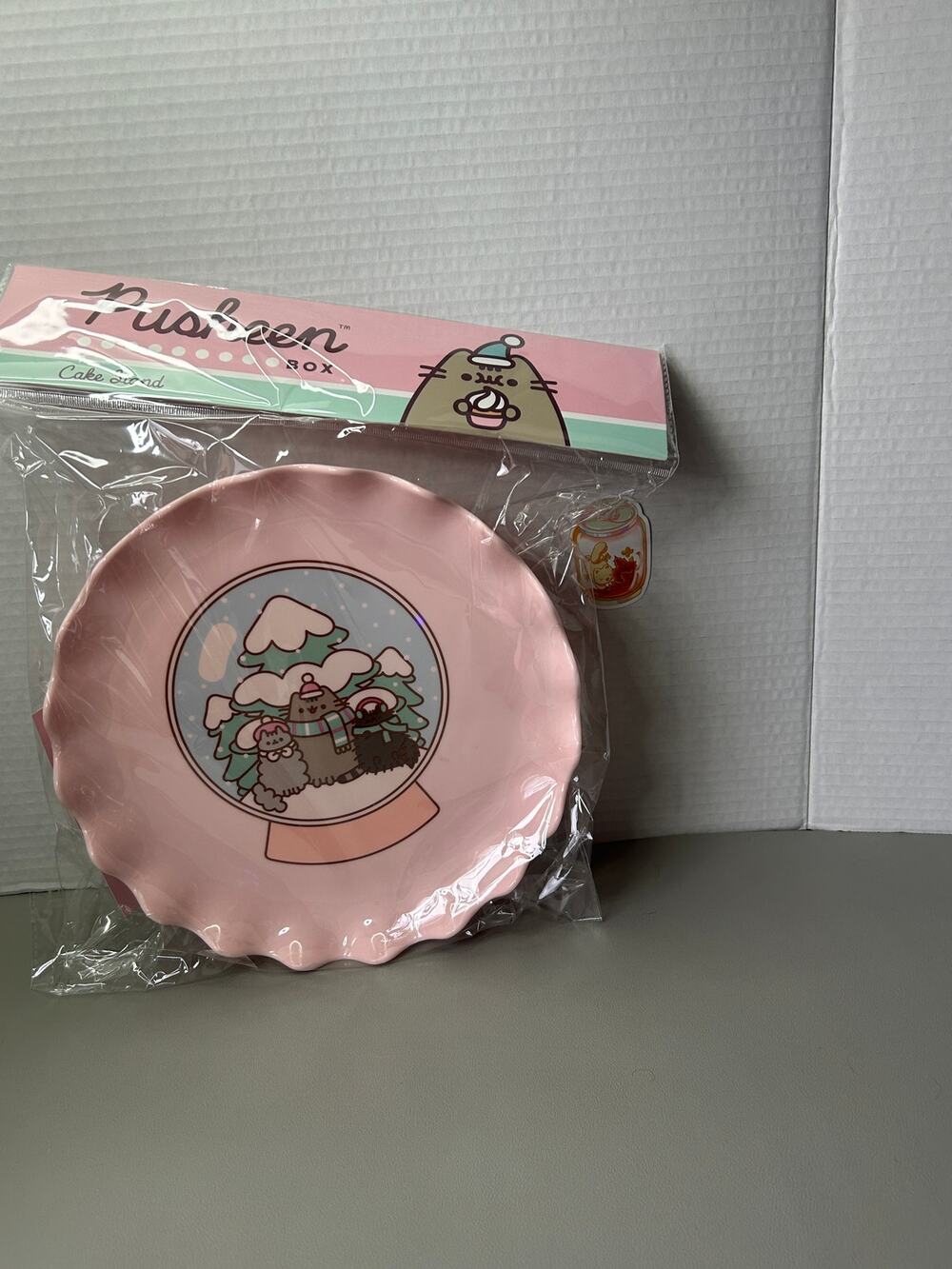 Pusheen Cake Stand and Server Subscription Box Winter 2024 Christmas Snowglobe